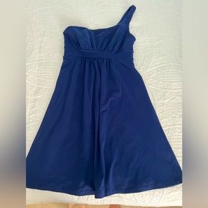 Susana Monaco Navy One shoulder Dress XS